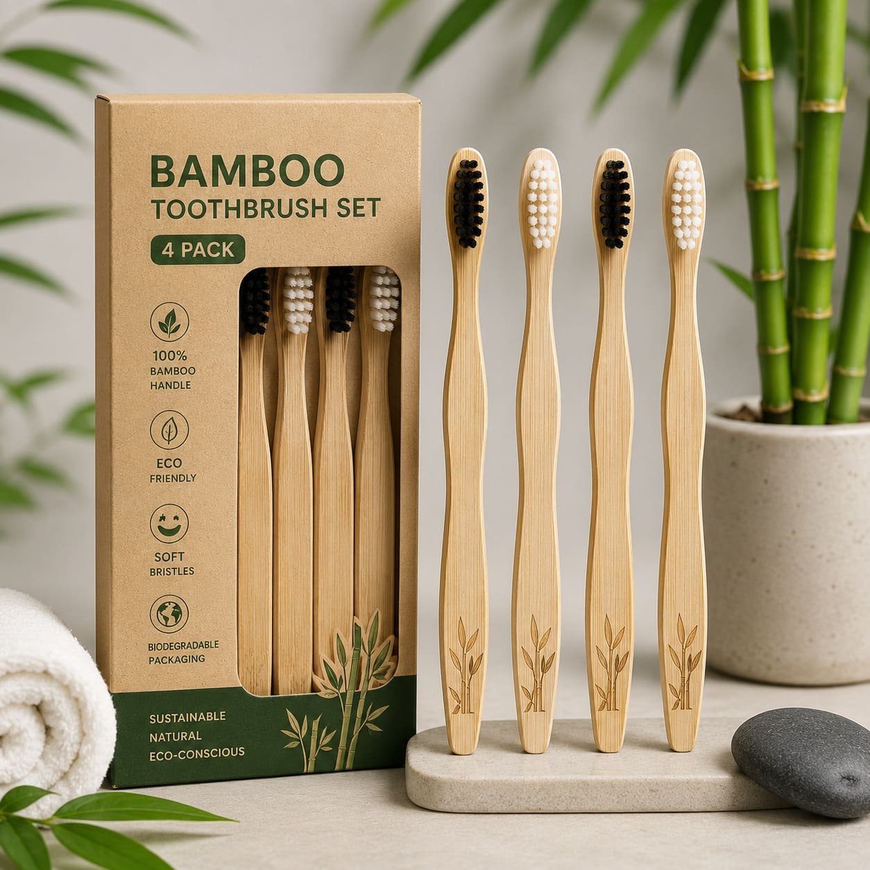 bamboo toothbrush set bamboo toothbrush set